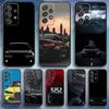 R-Red B-Bmwes-S Blue Car Phone Case For Samsung S 25,24,23,22,30,21,10,9,Ultra,Plus,Lite,FE,4,5 G Soft Black Case