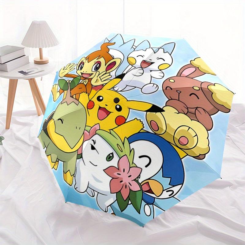 1pc Pokemon Characters Automatic Umbrella with Folding feature - Compact Travel Umbrella, Perfect Gift for Birthday, Christmas, 078