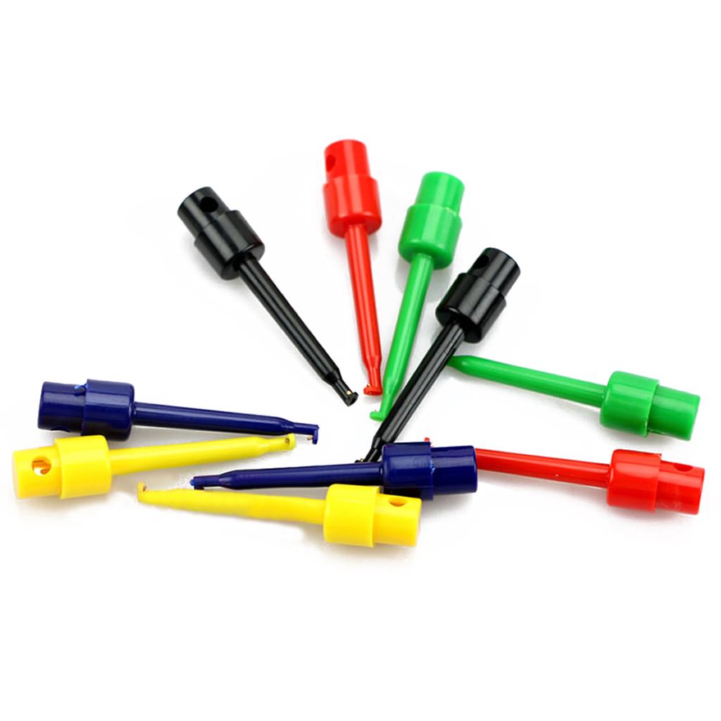 10pcs New Lead Wire Kit Test Hook Clip Grabber Test Probe SMT/SMD For Multimeter