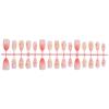 Cross-border hot-selling blush wearing nail piece 3D three-dimensional flower manicure fake nail short almond nail piece wholesale