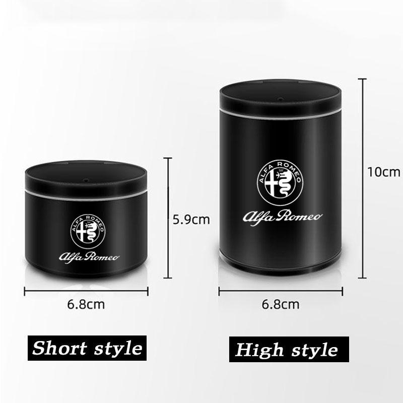 Car Cigarette Ashtray With Lid Portable Vehicle Ashtray Holder For Alfa Romeo giulia stelvio giulietta 159 147 156 Accessories