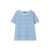 LAP Decoration Striped Short Sleeve T-Shirt As2Ct465