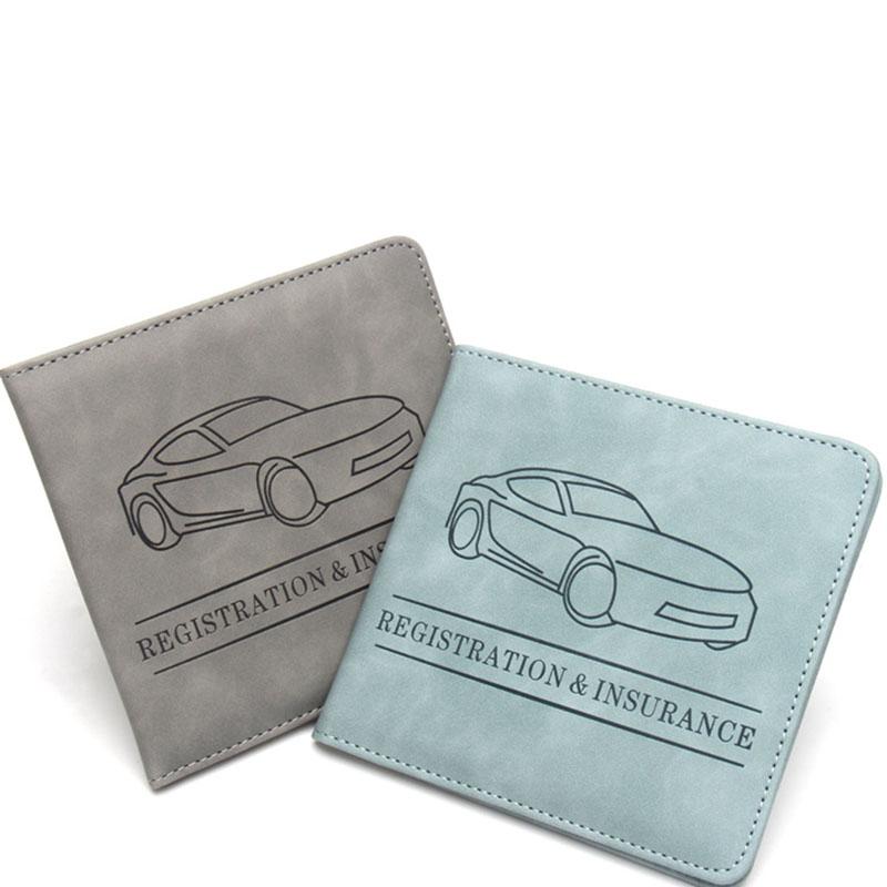 Car Registration And Insurance Holder Car Accessories Vehicle Glove Box Car Organizer Car Essential Document Card Wallet