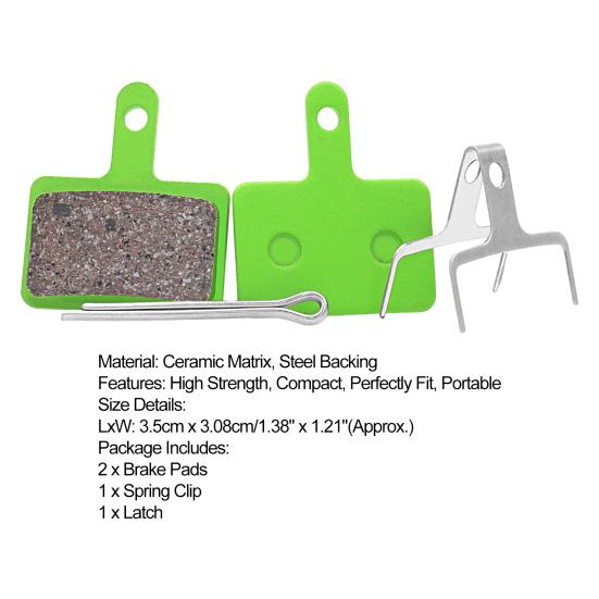 2Pcs Ceramic Matrix Brake Pads Low Noise Heat Dissipation Tear Resistant High Hardness Bicycle Brake Pads Bicycle Parts