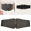 Small Multiple Flat Nail Zipper Waist Seal Waistband With Rivets Belt Black