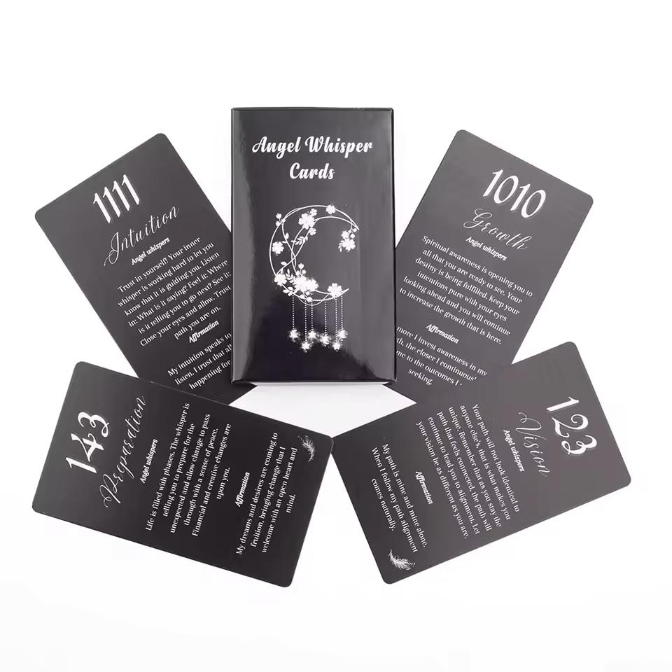 26Pcs Angel Whisper Cards English Version Fortune Telling Divination Tarot Board Game  Family Party Number Affirmation Card