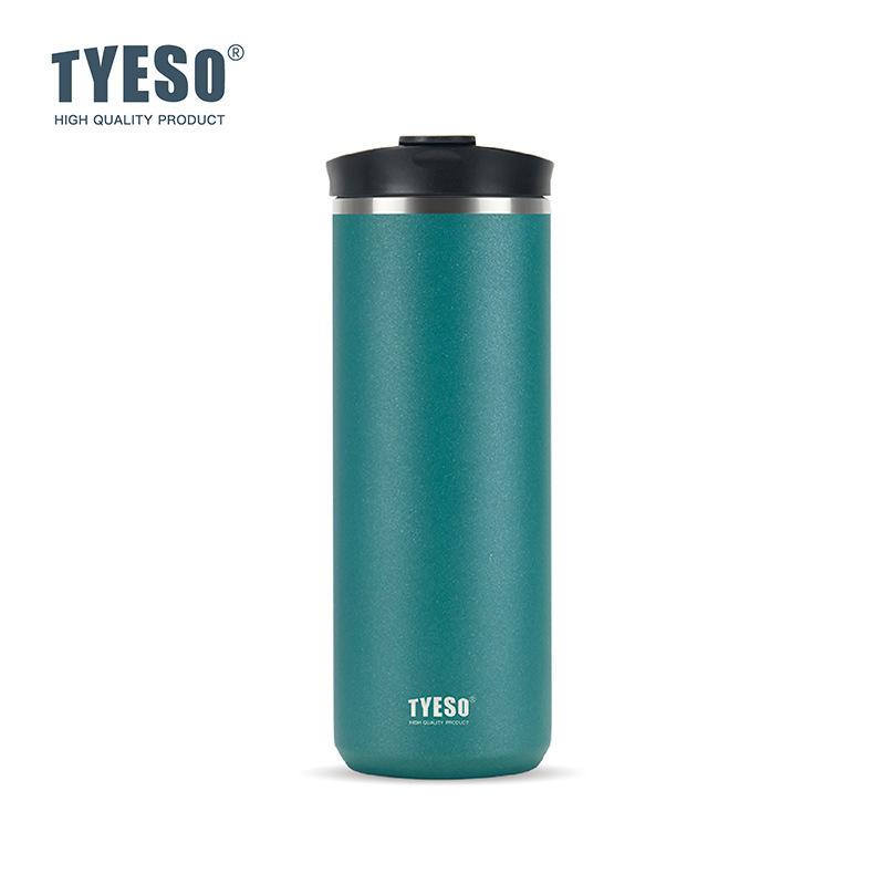 Tyeso French Press Coffee Mug 304 Stainless Steel Thermoses Travel Mug Portable Cold Brew Coffee Maker Tea Infuser Insulated Cup