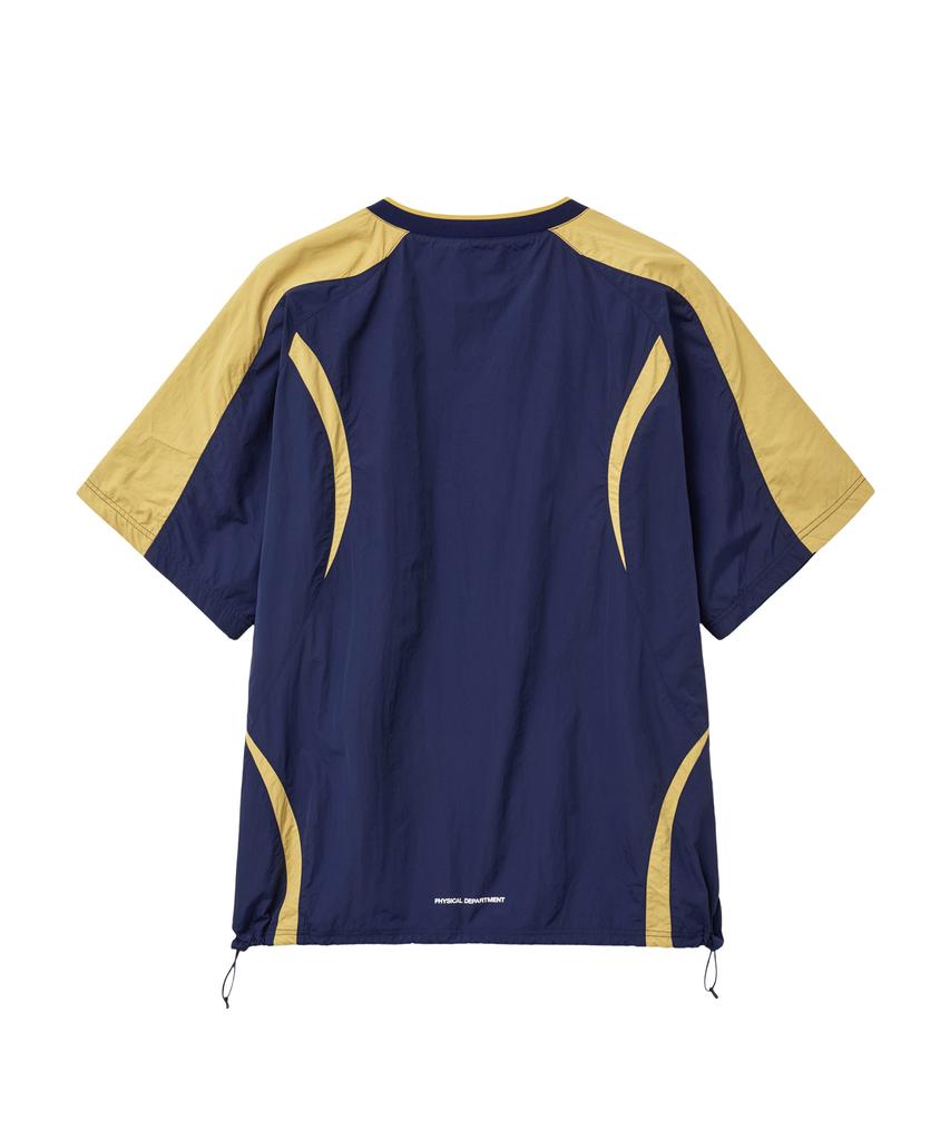 PHYPS MOTORCYCLE Color Block Short Sleeve Navy