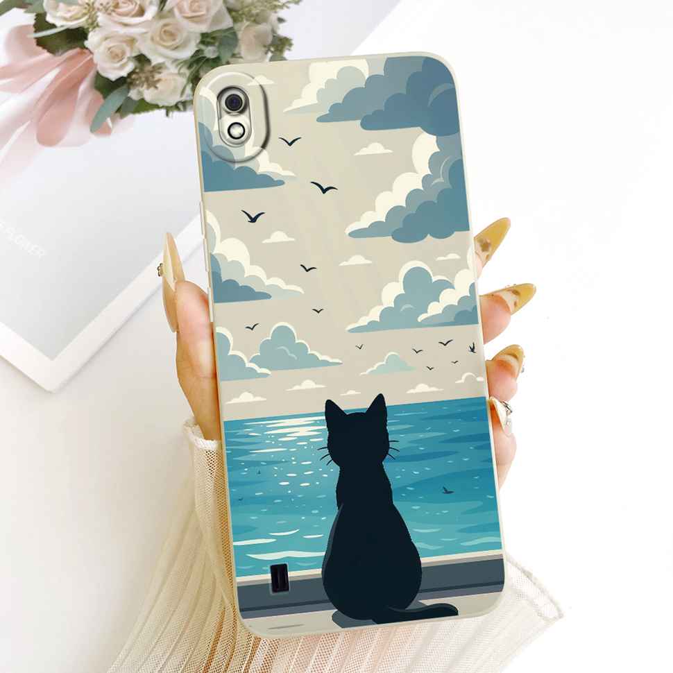 Cute Cat Book Case For Samsung Galaxy A10 A105F Case Soft Siilcone Back Cover For Samsung A10 A 10 Phone Cases 6.2'' Fundas