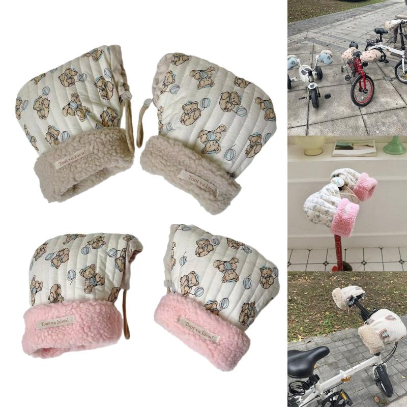 Children's Scooter Gloves Cartoon Pattern Warm Mittens for 3-10T Boys Girls Windproof Balance Bike Riding Gloves