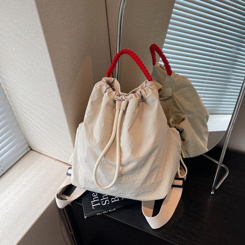 Drawstring Backpack Female Large Capacity Leisure Student Class School Bag Mountaineering Bag Travel Backpack