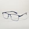Fashion Metal Full Frame Blue Light Blocking Reading Glasses With Diopter Square Big Frame For Business Men +100 +200 +300