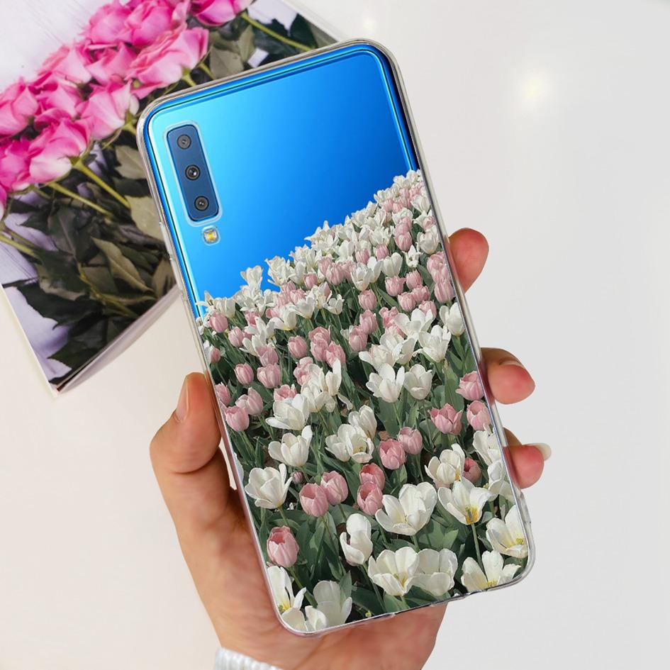 Silicone Cover For Samsung Galaxy A7 2018 Case A750 A750F Case Clear TPU Fashion Phone Case For Samsung A 7 2018 SM-A750F Fundas