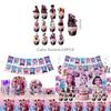 K Pop Demon Hunters Party Paper Plates Cups Napkins Set With Balloons For Birthday Celebration