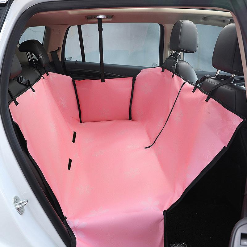 Dog Double-Layer Dirt-Resistant Car Seat Pad for Pets - Back Seat Cushion with Open Hole Design