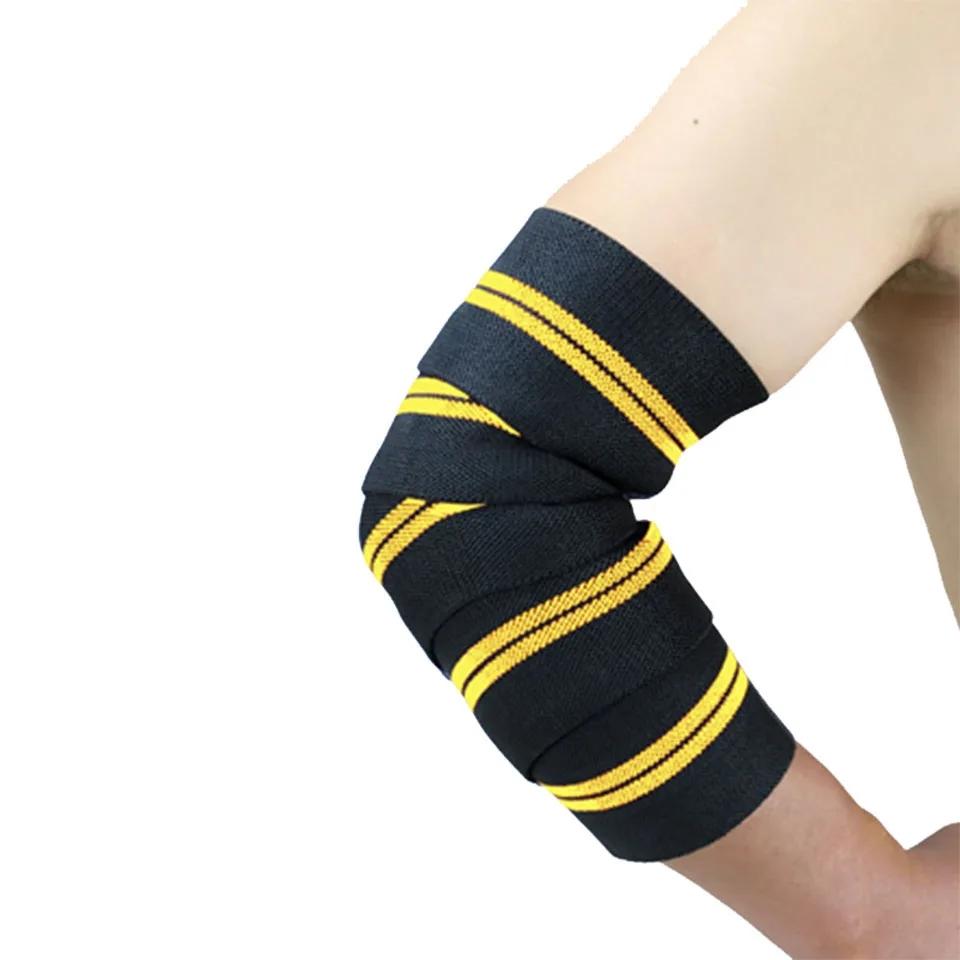 Loogdeel Elastiskt Armbågsskydd Kompressionsstöd för Tyngdlyftning Powerlifting Bodybuilding Armstöd Rem