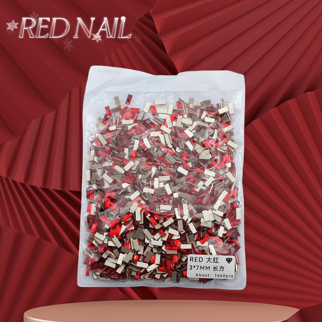 Pachet întreg de Crăciun de Anul Nou, mic, mare, roșu, fund plat, formă specială, diamant, artă pentru unghii, ornament pentru unghii, diamant roșu în formă specială