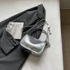 Women's chain crossbody bag  popular silver bag  single shoulder  small square bag  summer  everything
