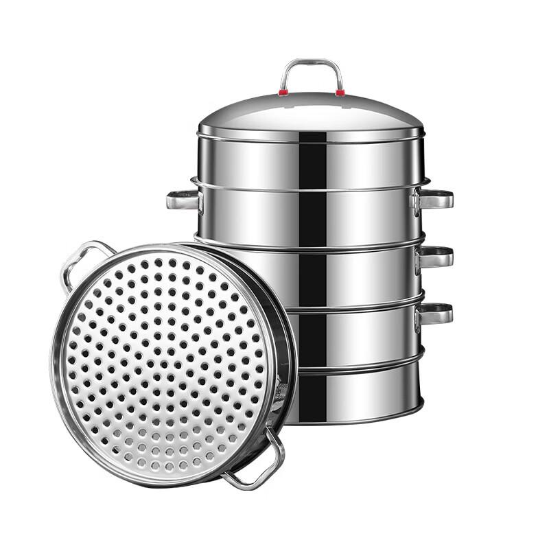 Xihé Commercial Stainless Steel Multi-Layer Steamer, 48cm