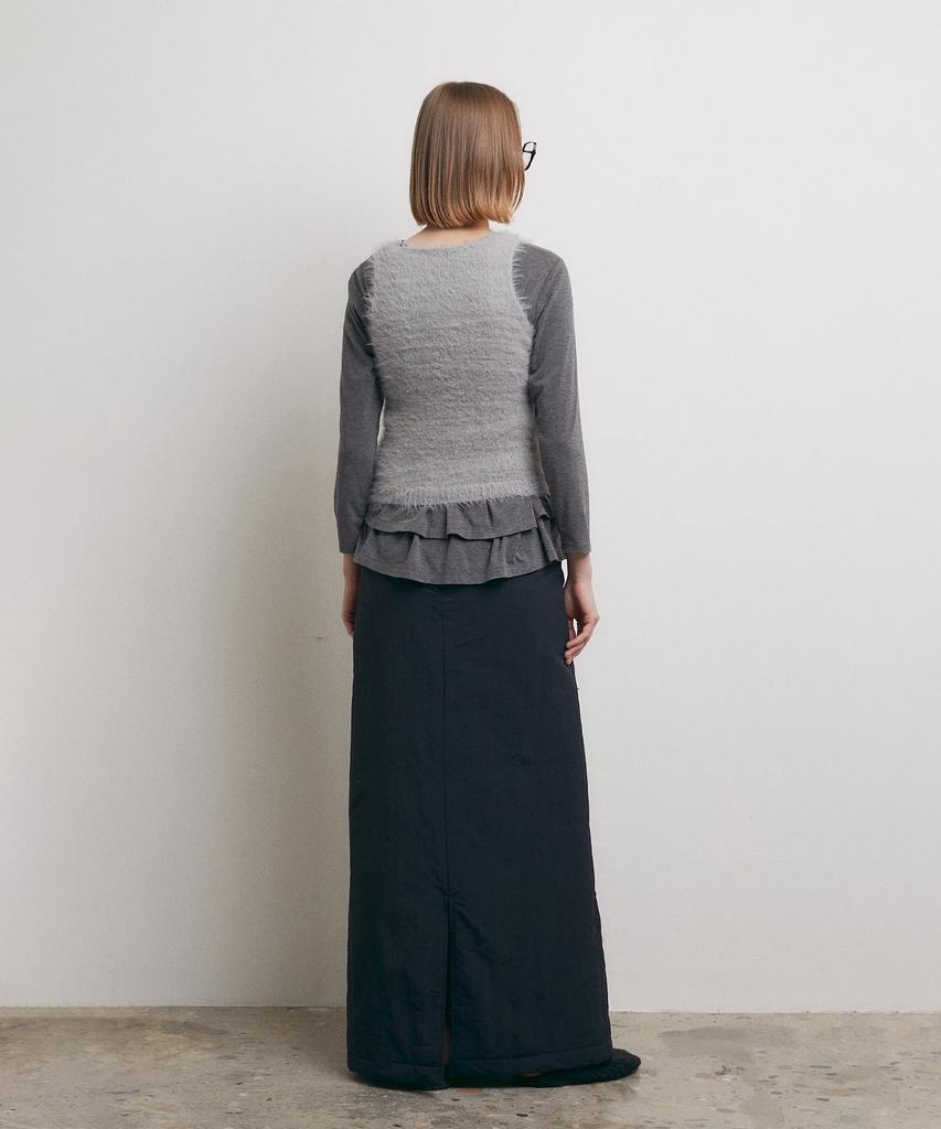 Loutaideu Padding Maxi Skirt [Black]