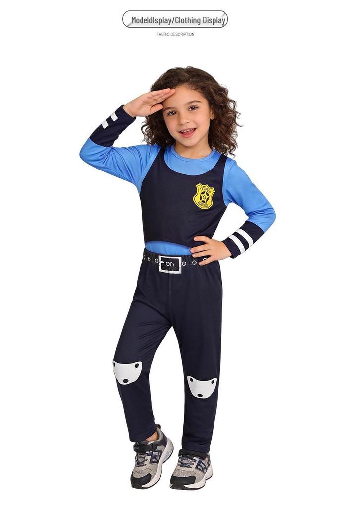 Judy Hopps Zootopia Rabbit Police Officer Costume Pajamas for Girls