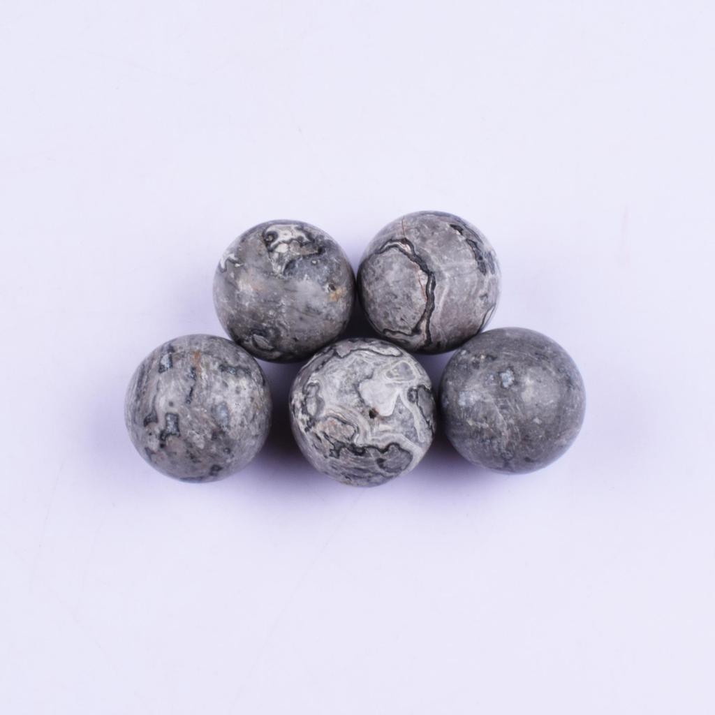 White Crystal Agate Round Ball 20mm: Non-Porous Natural Stone for DIY Fluorite Craft Ornaments