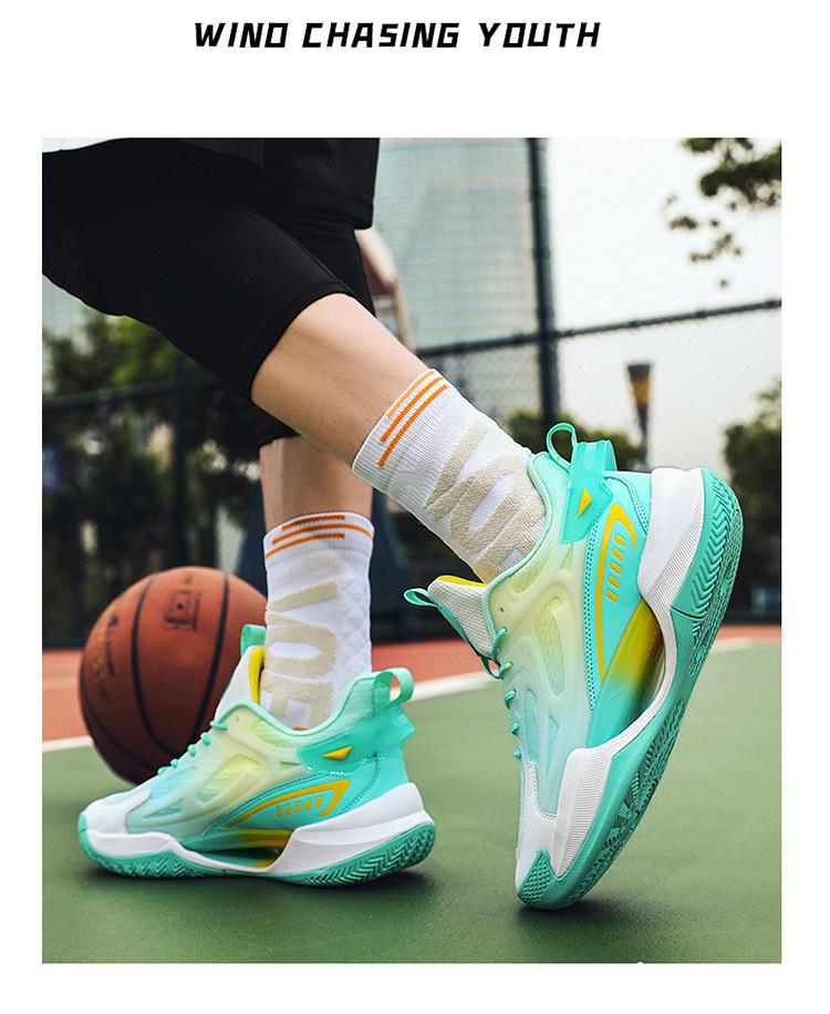 Rico Bee Basketball Sneakers for Big Kids & Teens: Non-Slip, Wear-Resistant, Breathable Athletic Shoes for Autumn.