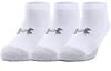 Under Armour Ankle Socks Unisex 3 Pack White 1346755-100