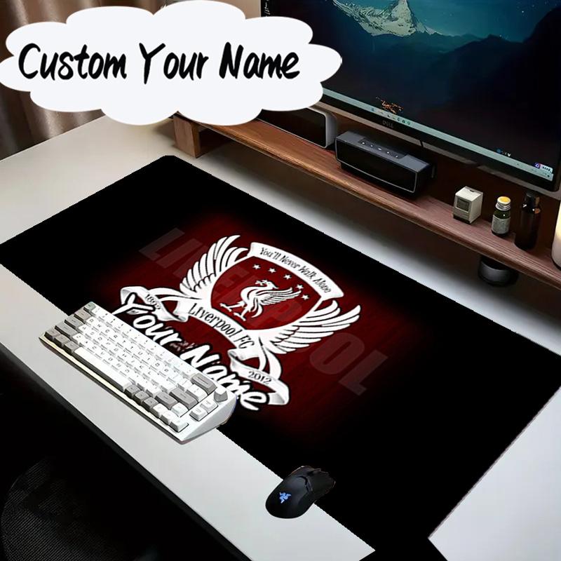 Custom Name Mouse pad Football Liverpool Crest Mouse pad, Gaming Mouse Pad, keyboard pad, Desk Decor for computer notebook Fan Birthday Gift