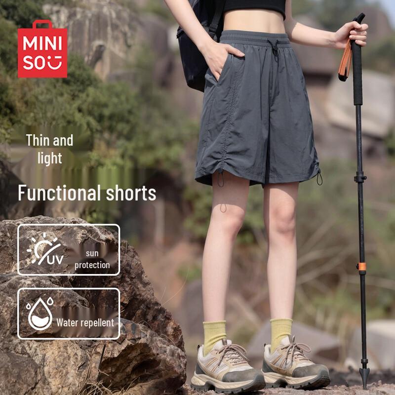 MINISO Women s Ice Silk Water-Repellent Sport Shorts L