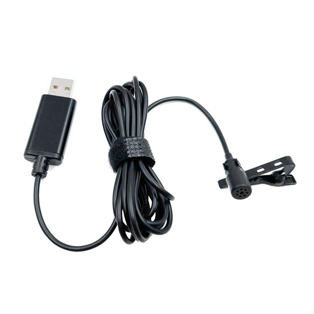 Mini Portable Lavalier Microphone USB Hands-free Cord Line Omnidirectional Microphone for Computer Laptop Mobile Phone