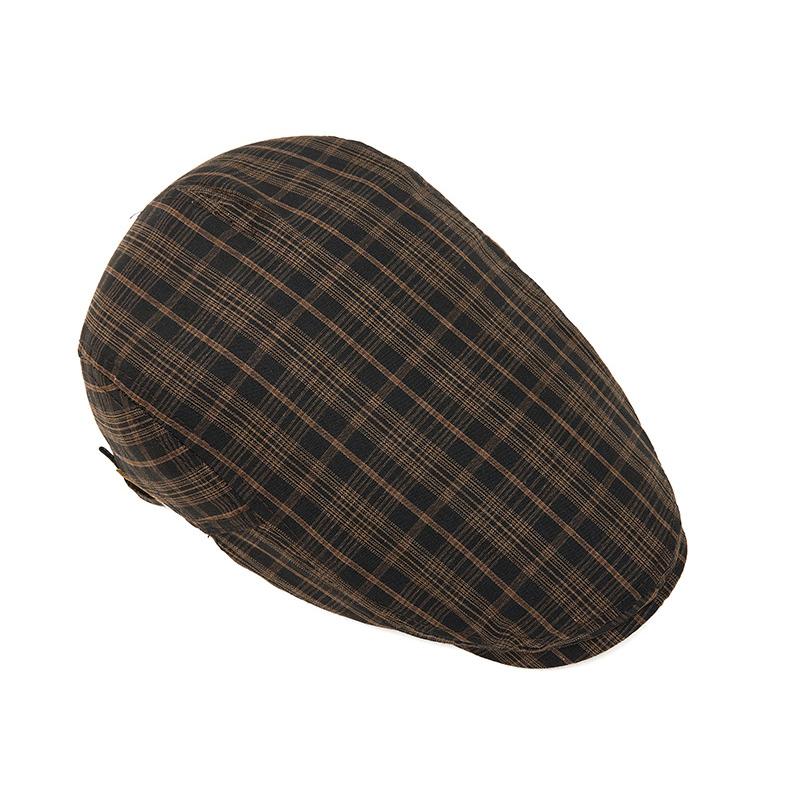 Spring Summer Thin British Plaid Beret Men Women Retro Forward Cap Outdoor Sunscreen Breathable Cap
