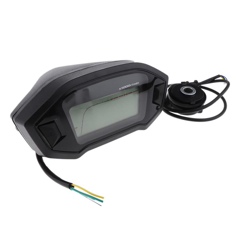 Universal Motorcycle LCD Speedometer Digital Odometer Trip Meter Dashboard Gauge for Motorcycle Accessories