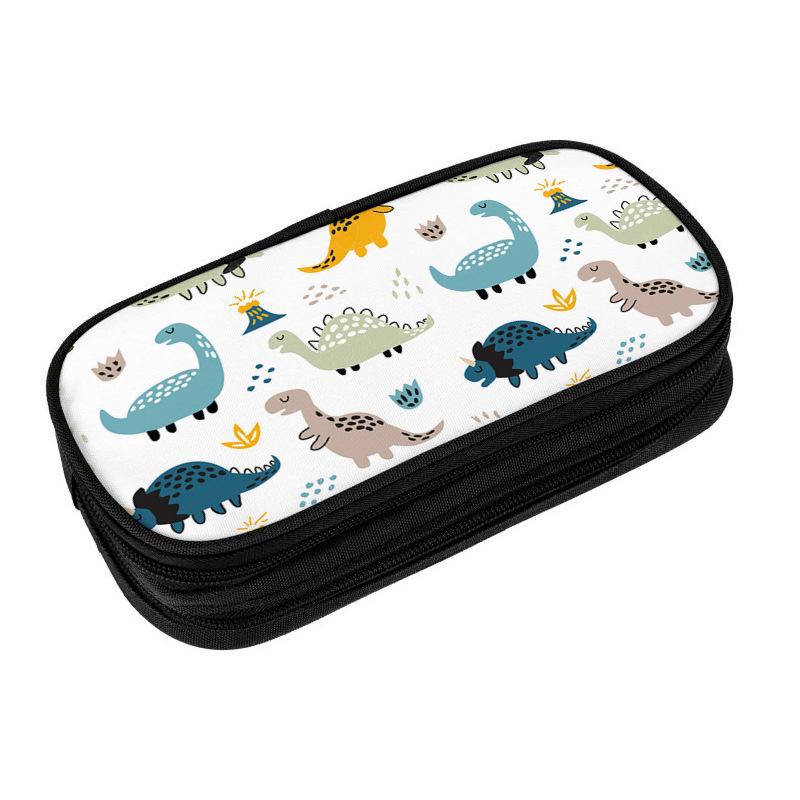DIY Double Layer Black Pencil Case: Multi-Functional, Large Capacity for Students and Children