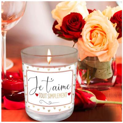 [A3813] - Scented Candle 'I Simply Love You' - 92x70 Mm
