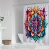 Vibrant Mandala Waterproof Mildew-Resistant Shower Curtain - Colorful Floral Design For A Spiritual Bathroom Experience
