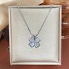 Lucky Four Clover Necklace For Women Opal Flower Pendant Necklaces Fashion Clavicle Chain Choker Wedding Jewelry Gift