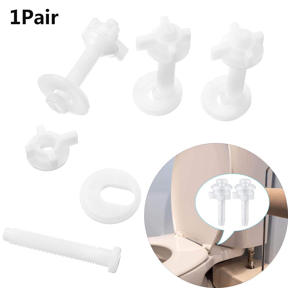 1Pair Hardware Universal Repair Tools Toilet Seat Hinges Bolts Bathroom Nut Fixing Screws