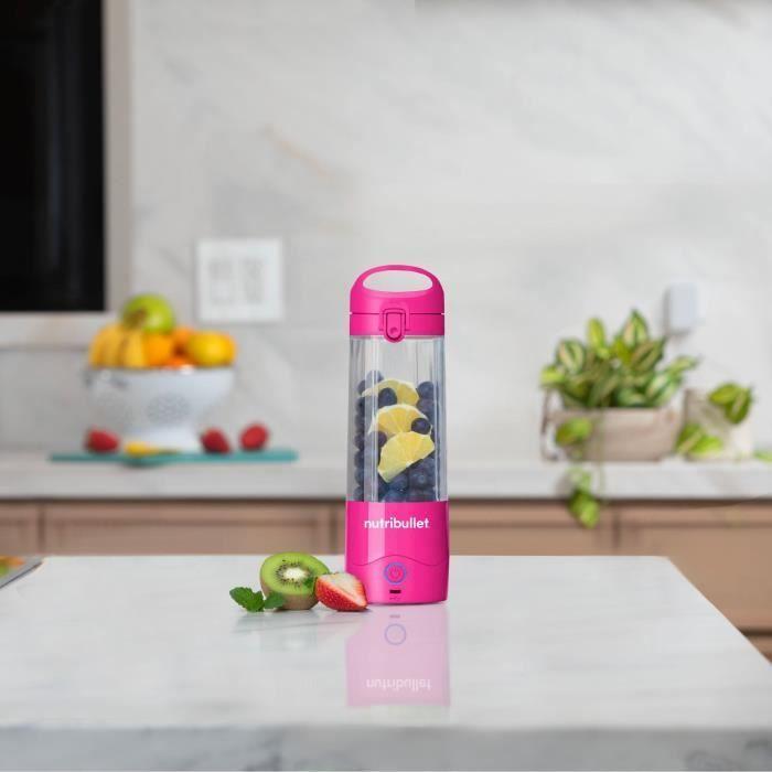 Blender portable - NutriBullet - NBP003BP - 70W - 0.475L - Rose - 1 gourde incluse