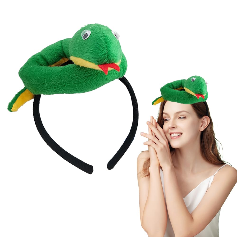 A Cute Snake-design Headband Perfect for the Year of the Snake In 2025. A Great Animal Cosplay Item for New Year's, Christmas, and Halloween (style A)
