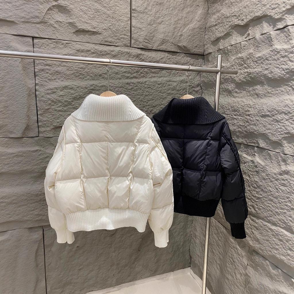 Cabinet quality! Winter new M family women's short knitted collar down jacket, fake two pieces