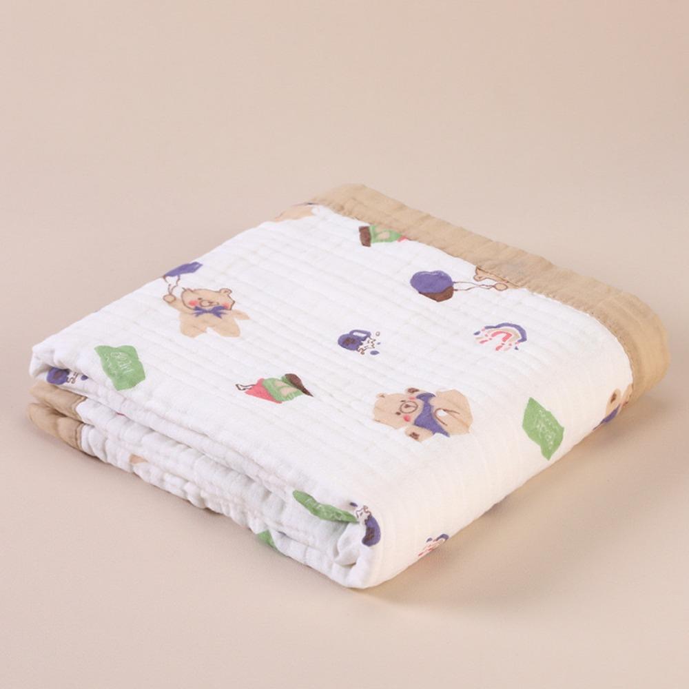 Baby Pure Cotton Class A Soft and Breathable Six-layer Integrated Children's Bath Towel Kindergarten Small Quilt