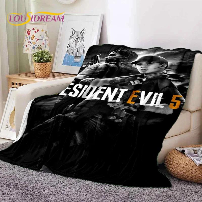 Horror Games R-Resident Evil Soft Flannel Blanket for Beds Bedroom Sofa Picnic,Throw Blanket for Cover Outdoor Leisure Nap Gift