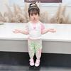 Girls Summer Short Sleeve Sporty Two Piece Outfit