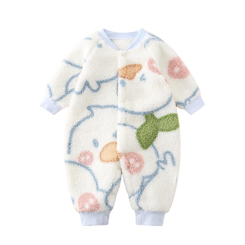 Infant & Toddler Warm Velvet Jumpsuit for Autumn/Winter