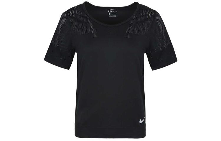 

Nike T Shirts Women s Black Crew Neck Moderate Straight Fit BQ9552-010 S