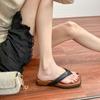 Yuanlitong slope heel flip-flops 5.5cm heightened version thick-bottomed toe slippers women's wear 2025 summer new