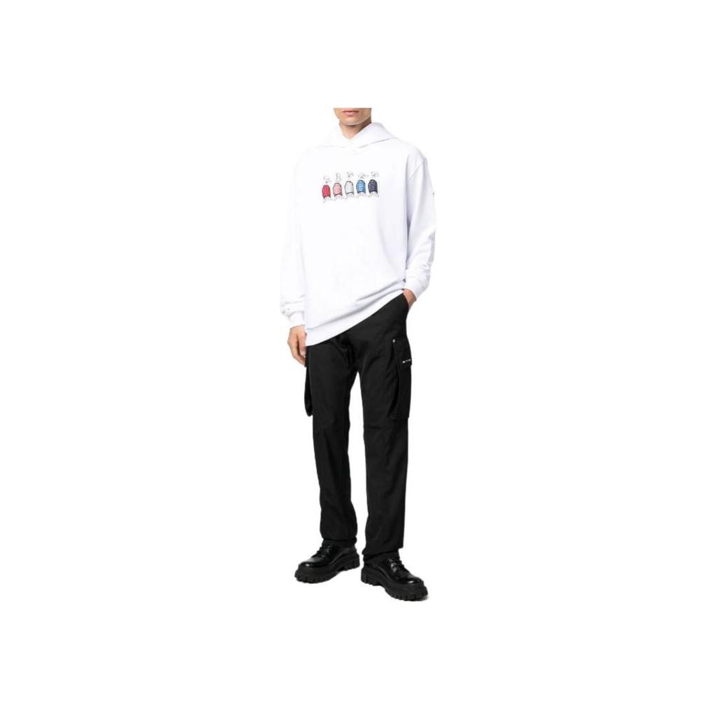 Moncler FW22 Cartoon Duck Print Casual Hoodie Long Sleeve Sweatshirt Men hoodies White H20918G00038809KR001