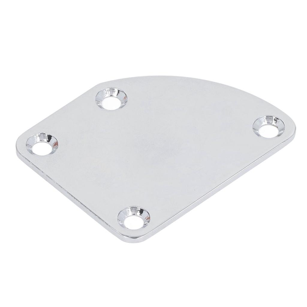 Guitar Neck Reinforcement Plate with Screws 4 Hole Curved Neck Joint Protection Board for Electric Guitar Bass