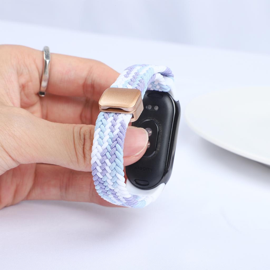 Magnetic Braided strap for Xiaomi Mi Band 10 Accessories breathable nylon Bracelet belt pulseira correas for Xiaomi Mi band 9 8